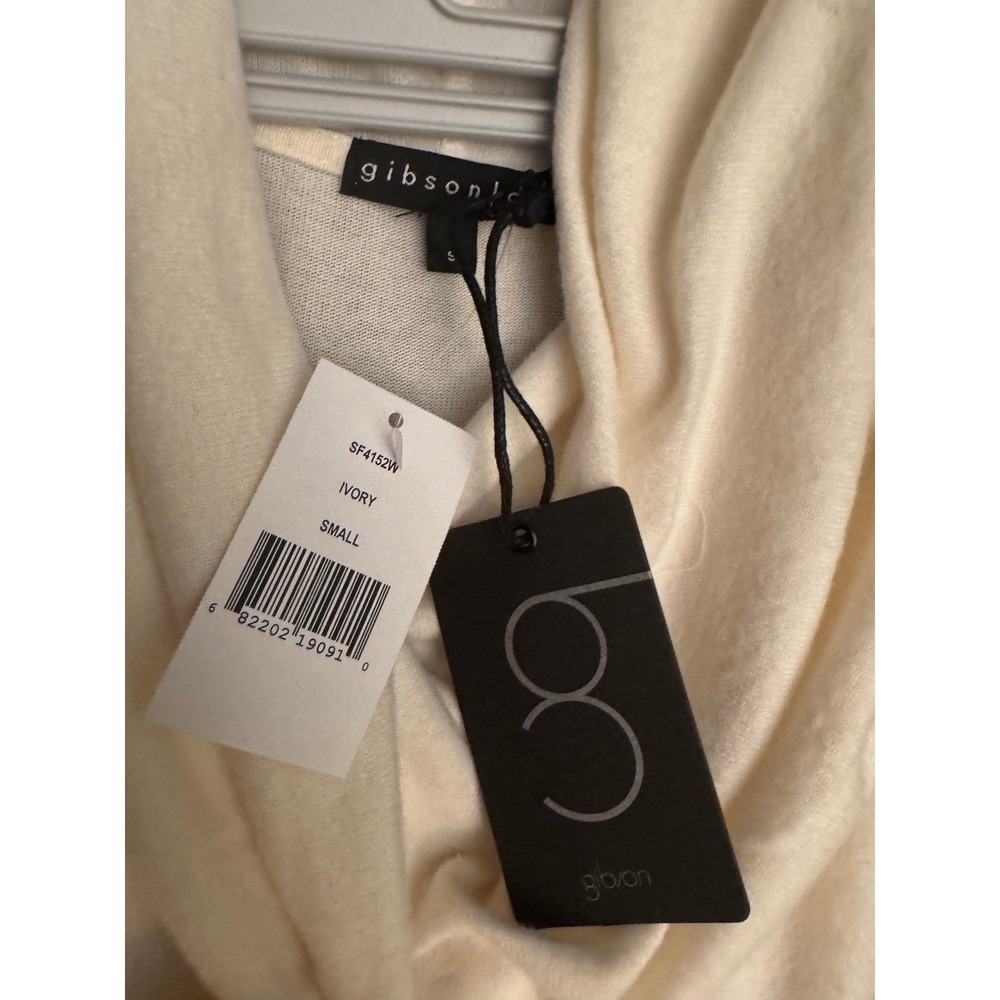 Gibson London Ivory Cowl‎ Neck Long Sleeve Buttery Sweater - Picture 5 of 7
